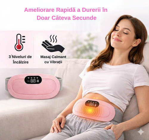 Centură Inteligentă cu Încălzire și Masaj pentru Dureri Menstruale – Calm Instant, Fără Pastile