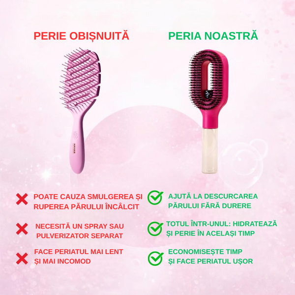 Perie magică cu spray încorporat